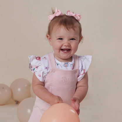 SNUGGLE HUNNY ORGANIC JOEY OVERALL | BABY PINK