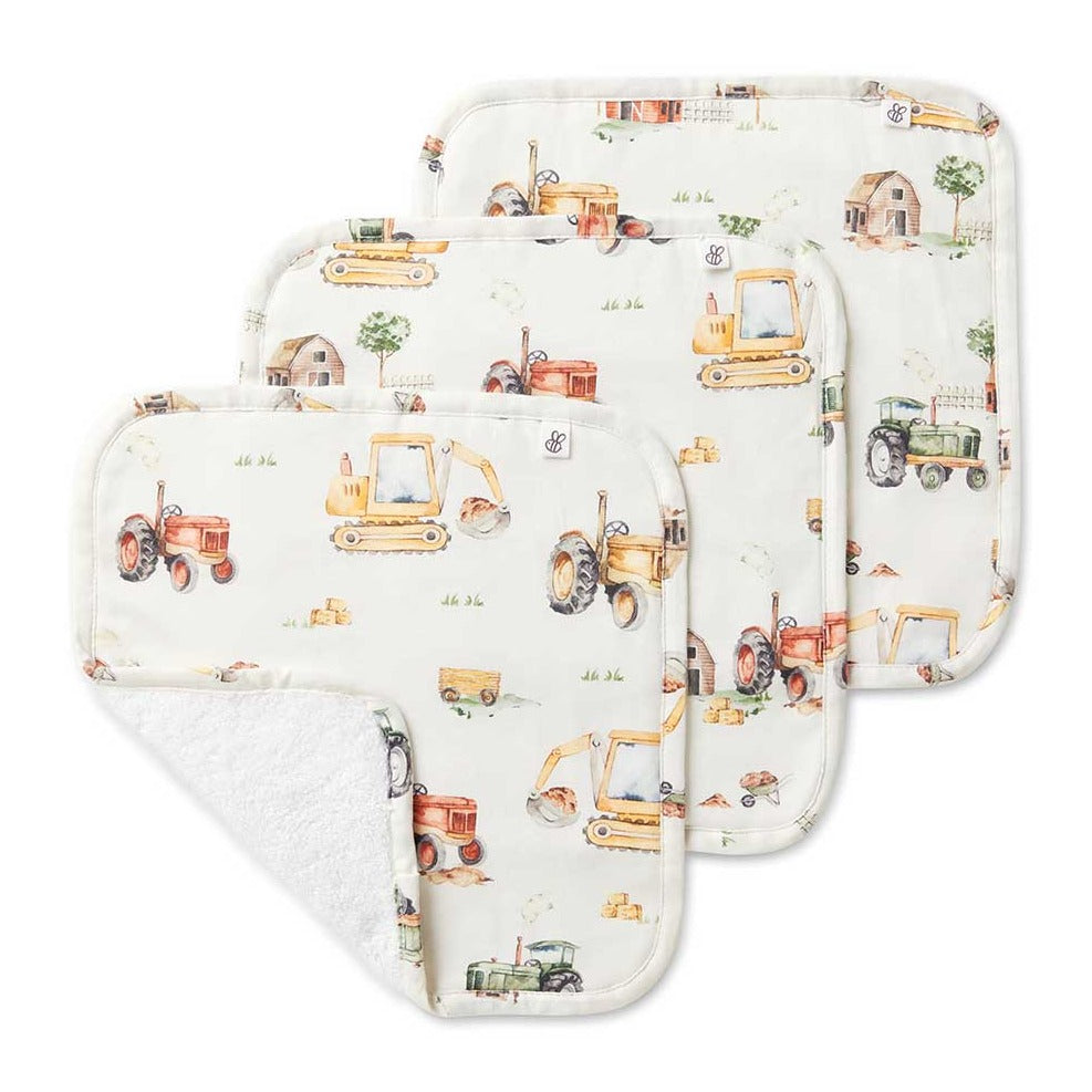 baby wash cloths - angus and dudley