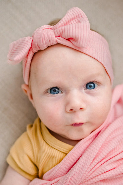 KIIN BABY STRETCH BOW HEADBAND | PEONY