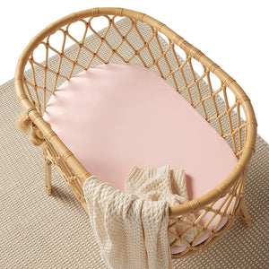 Snuggle Hunny Fitted Bassinet & Change Pad Cover - Baby Pink