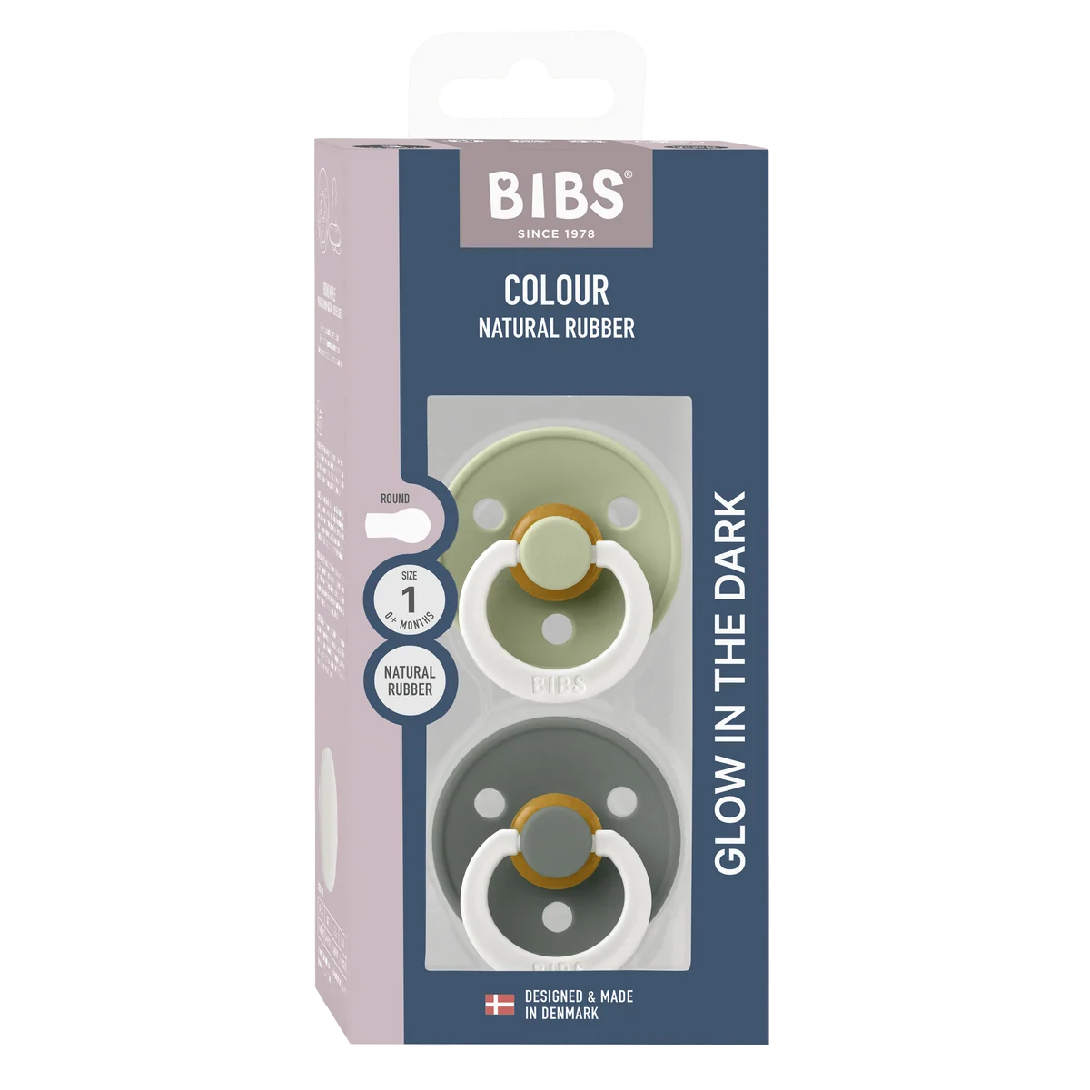 Bibs Colour Dummies (Night Glow) - Sage/Pine - (2 pack)