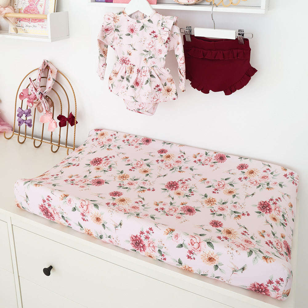 Snuggle Hunny Fitted Bassinet & Change Pad Cover | Birds and Blooms