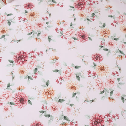 Snuggle Hunny Fitted Cot Sheet - Birds and Blooms