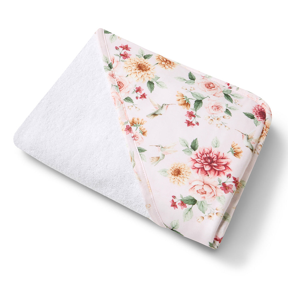 Snuggle Hunny Hooded Organic Cotton Towel | Birds and Blooms