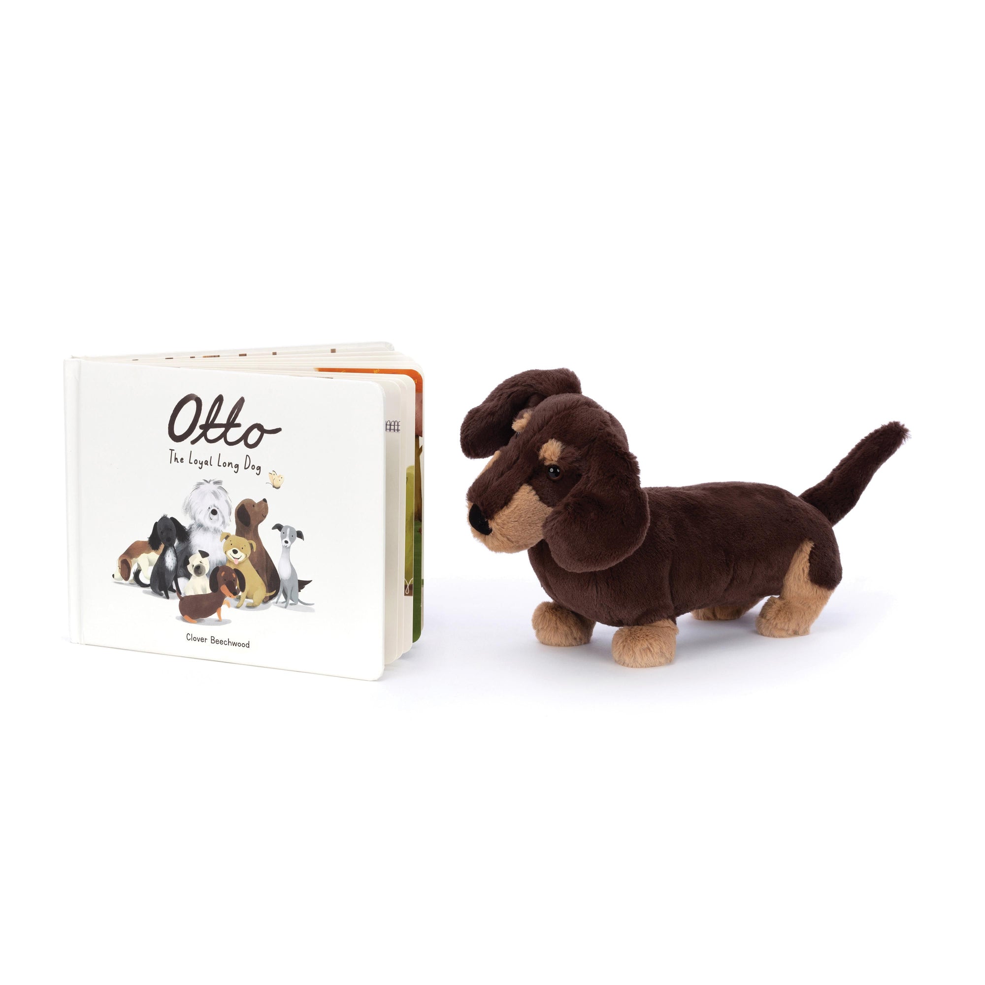 Jellycat sausage dog book - angus and dudley