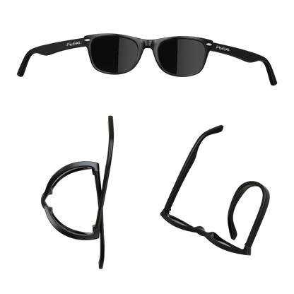 Flexi Sunnies Baby Sunglasses - Matte Black (0-2Y)