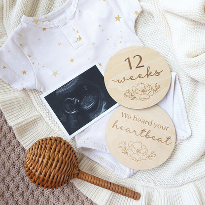 SNUGGLE HUNNY | WOODEN MILESTONE DISCS | BLOOM PREGNANCY