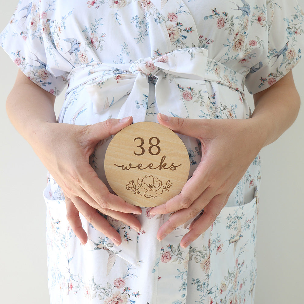 SNUGGLE HUNNY | WOODEN MILESTONE DISCS | BLOOM PREGNANCY