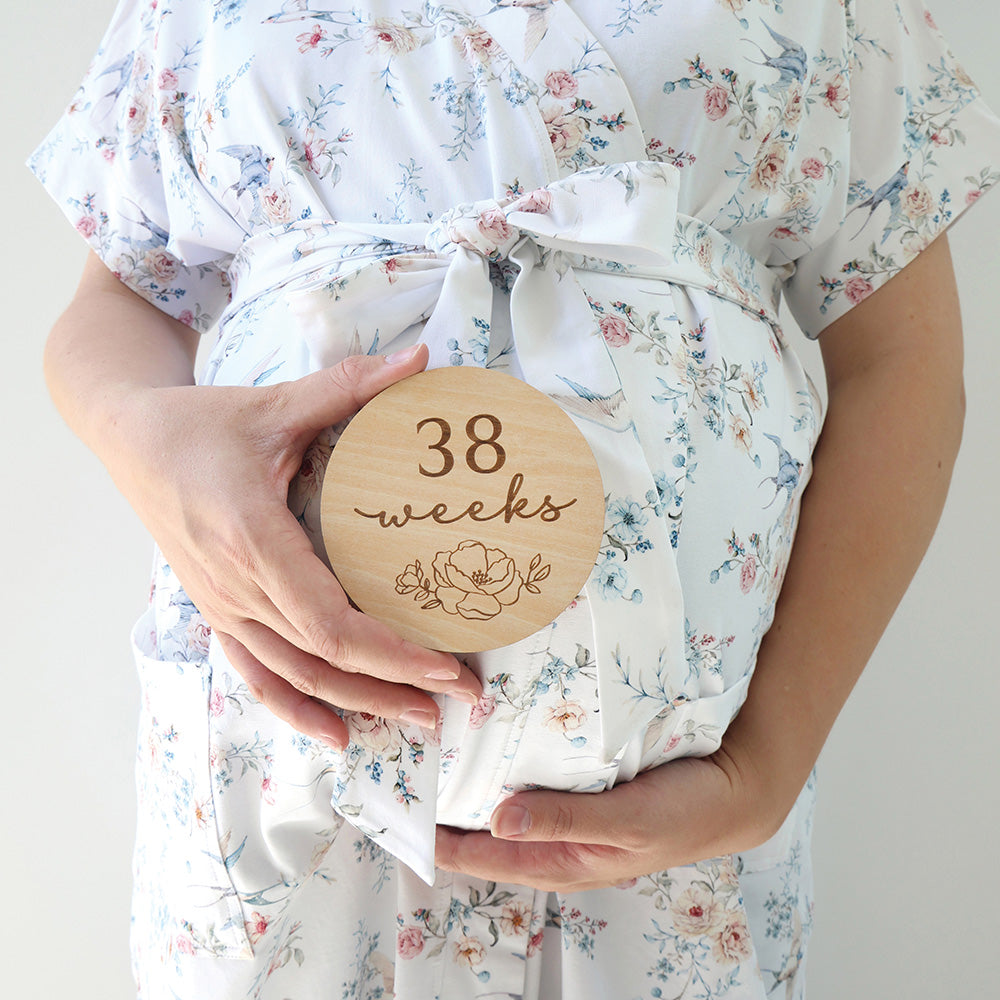 SNUGGLE HUNNY | WOODEN MILESTONE DISCS | BLOOM PREGNANCY