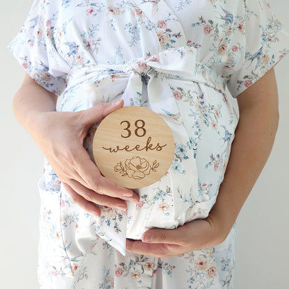 SNUGGLE HUNNY | WOODEN MILESTONE DISCS | BLOOM PREGNANCY