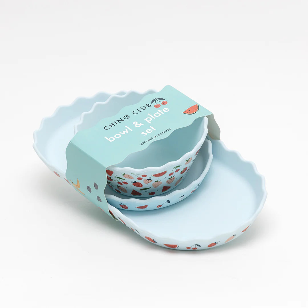 CHINO CLUB SILICONE DINNERWARE SET | BLUE FRUITS