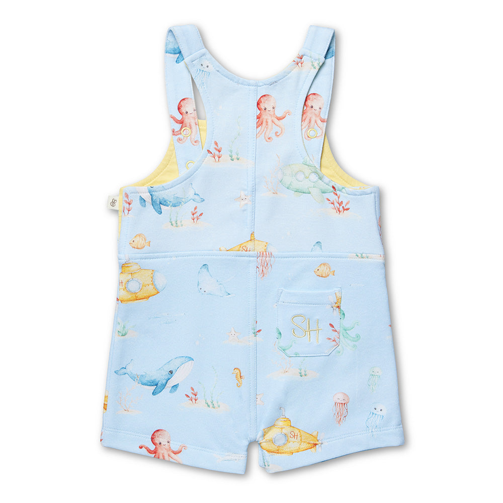 SNUGGLE HUNNY ORGANIC JOEY SHORT OVERALL | BLUE LITTLE SUBS