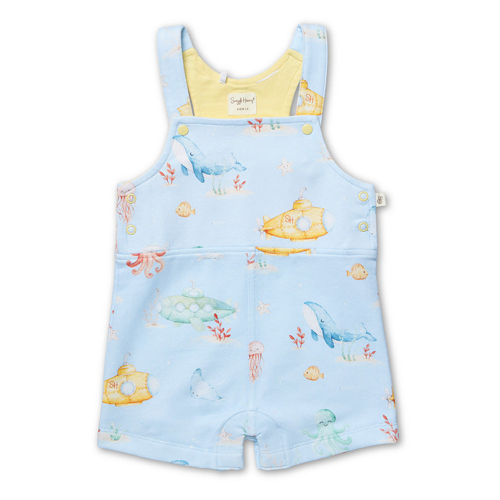 SNUGGLE HUNNY ORGANIC JOEY SHORT OVERALL | BLUE LITTLE SUBS