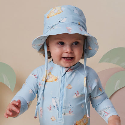 SNUGGLE HUNNY SWIM BUCKET HAT | BLUE LITTLE SUBS