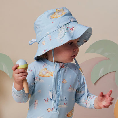 SNUGGLE HUNNY SWIM BUCKET HAT | BLUE LITTLE SUBS