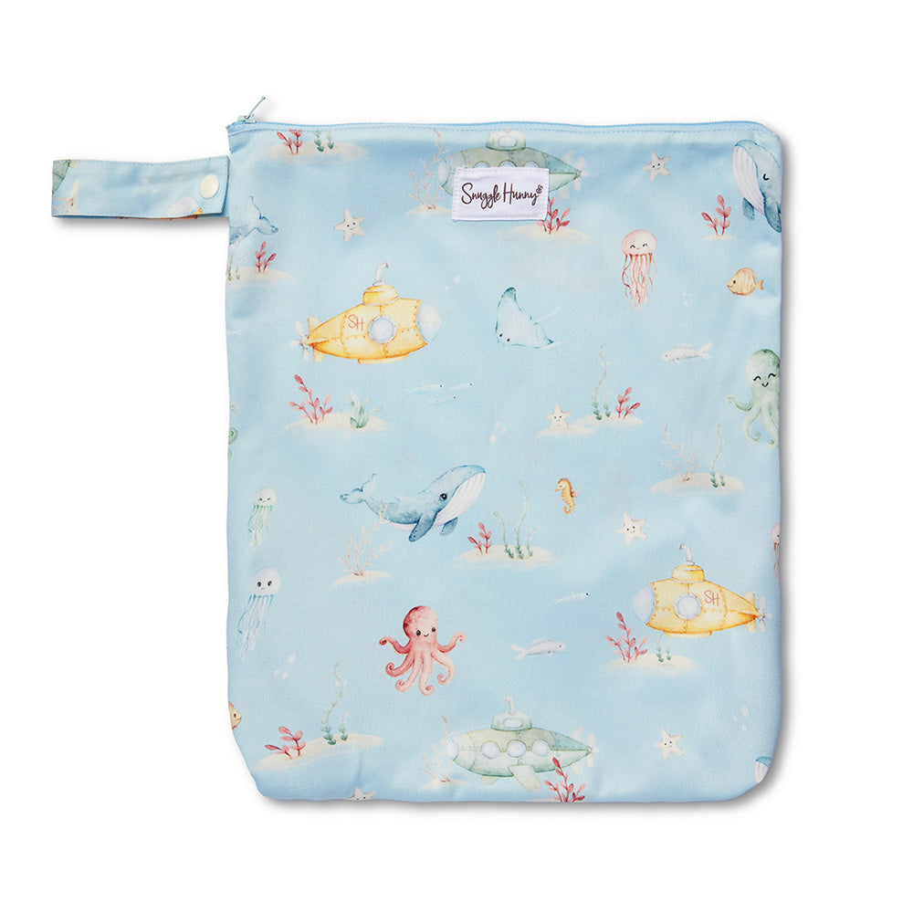 SNUGGLE HUNNY REUSABLE WETBAG | BLUE LITTLE SUBS