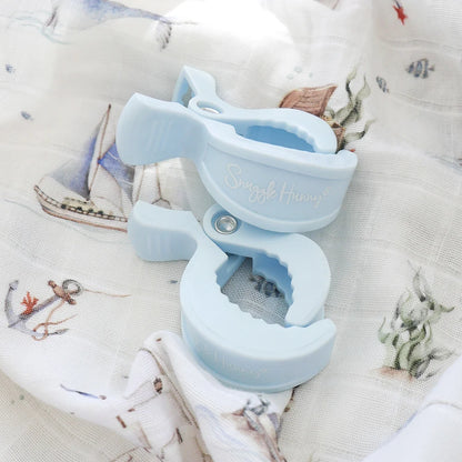 SNUGGLE HUNNY PRAM CLIP PAIR | BABY BLUE