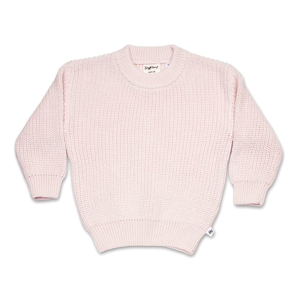 SNUGGLE HUNNY OVERSIZED COTTON KNIT JUMPER | BLUSH