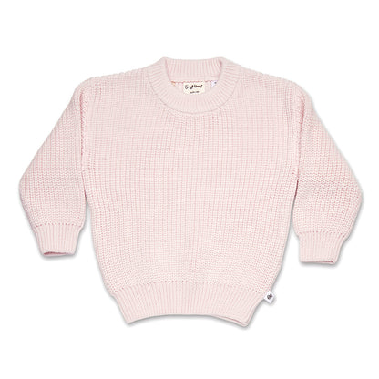 SNUGGLE HUNNY OVERSIZED COTTON KNIT JUMPER | BLUSH