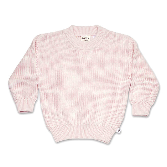SNUGGLE HUNNY OVERSIZED COTTON KNIT JUMPER | BLUSH