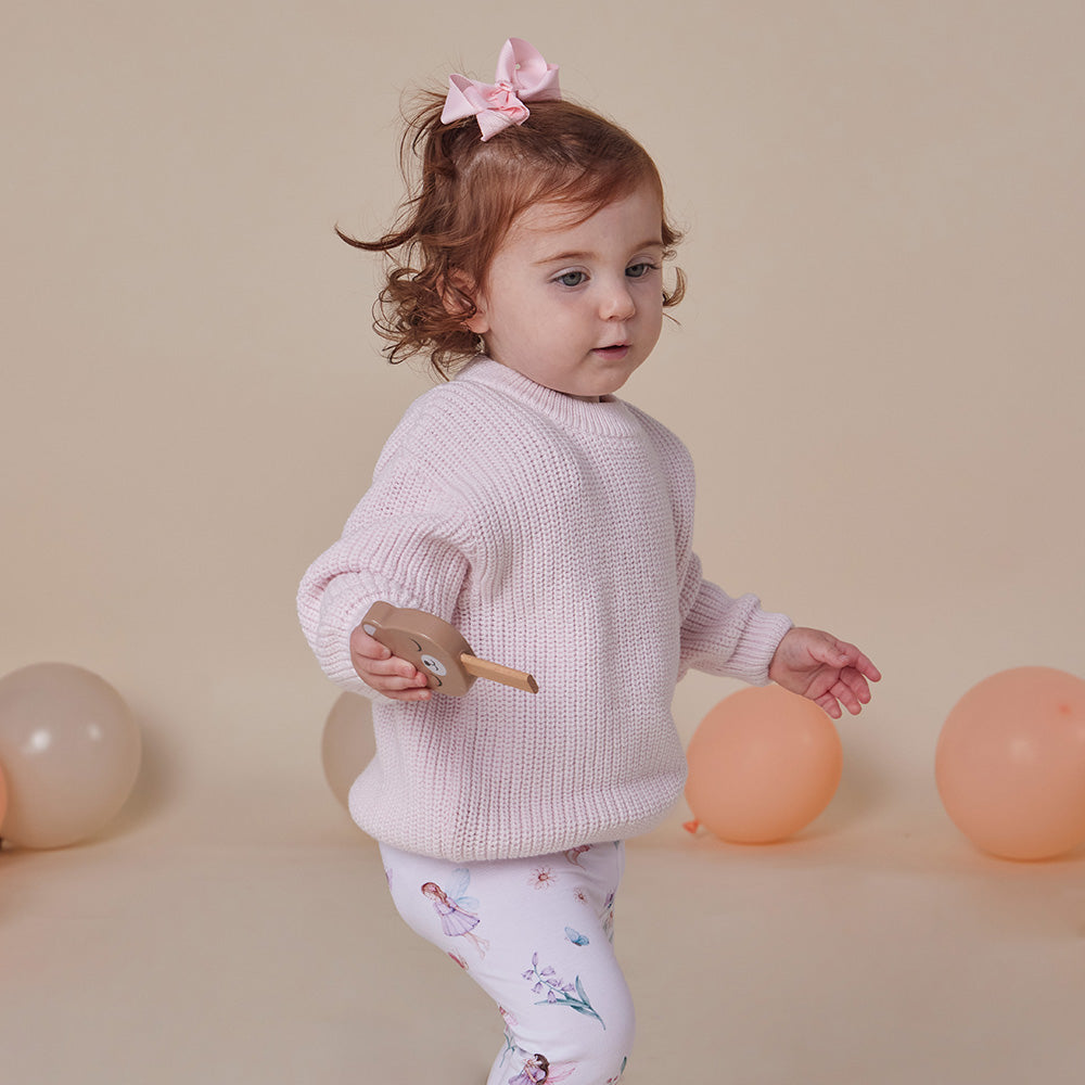 SNUGGLE HUNNY OVERSIZED COTTON KNIT JUMPER | BLUSH