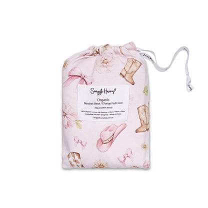 SNUGGLE HUNNY | FITTED BASSINET AND CHANGE PAD COVER | BOOTS AND BOWS
