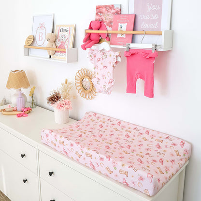 SNUGGLE HUNNY | FITTED BASSINET AND CHANGE PAD COVER | BOOTS AND BOWS