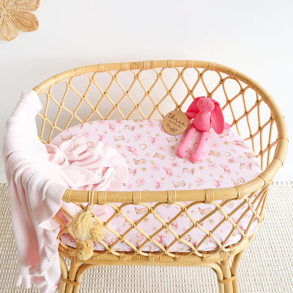 SNUGGLE HUNNY | FITTED BASSINET AND CHANGE PAD COVER | BOOTS AND BOWS