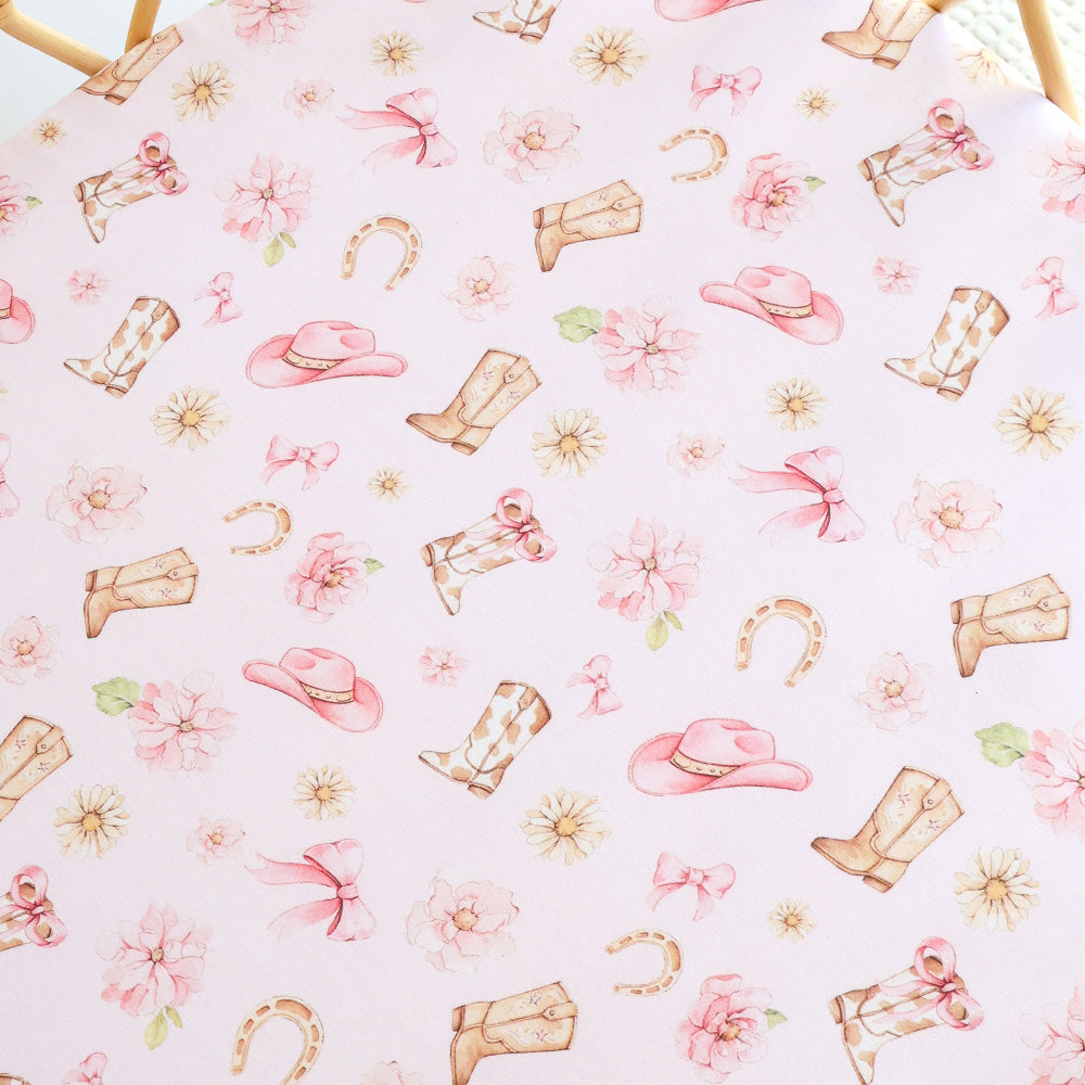 SNUGGLE HUNNY | FITTED BASSINET AND CHANGE PAD COVER | BOOTS AND BOWS