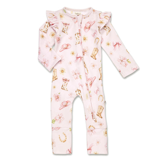 SNUGGLE HUNNY | CONVERTIBLE FRILL ROMPER | BOOTS AND BOWS