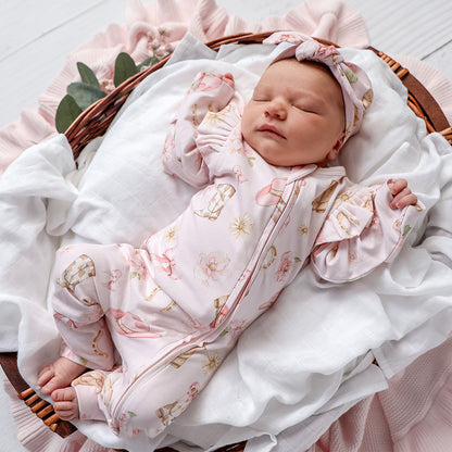 SNUGGLE HUNNY | CONVERTIBLE FRILL ROMPER | BOOTS AND BOWS