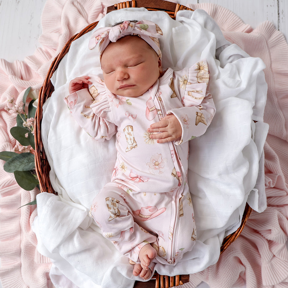 SNUGGLE HUNNY | CONVERTIBLE FRILL ROMPER | BOOTS AND BOWS