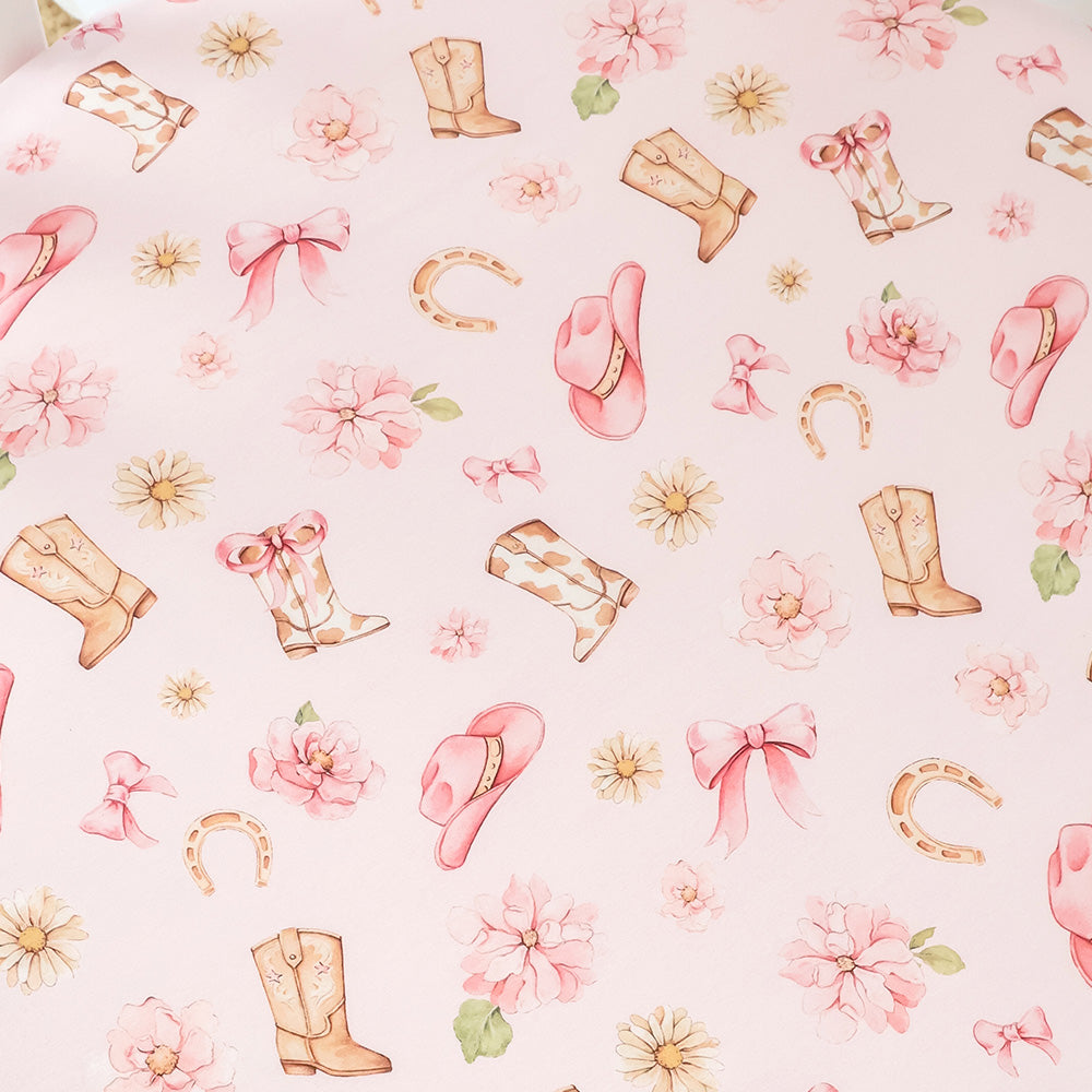 SNUGGLE HUNNY | FITTED COT SHEET | BOOTS AND BOWS