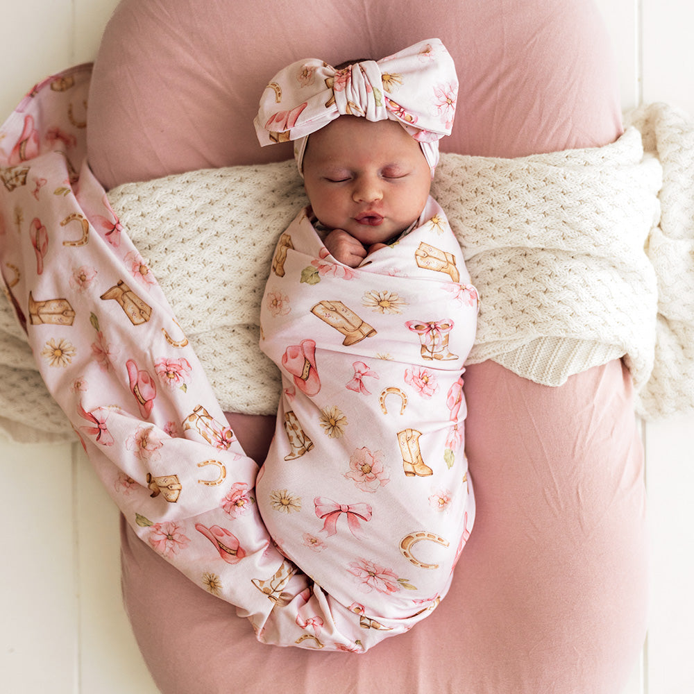 SNUGGLE HUNNY | JERSEY WRAP AND HEADBAND SET | BOOTS AND BOWS