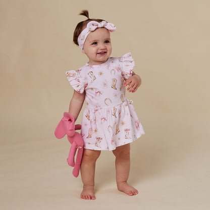 SNUGGLE HUNNY | SHORT SLEEVE DRESS | BOOTS AND BOWS