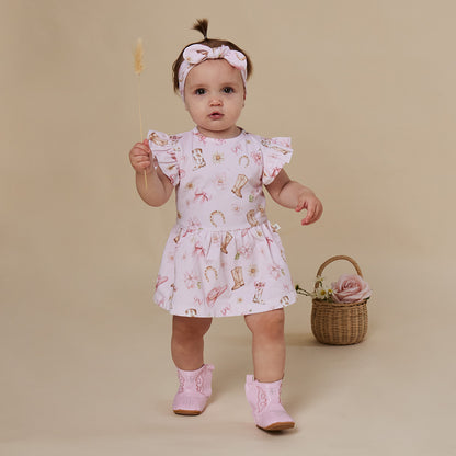 SNUGGLE HUNNY | SHORT SLEEVE DRESS | BOOTS AND BOWS