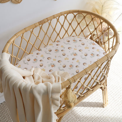 SNUGGLE HUNNY | FITTED BASSINET AND CHANGE PAD COVER | BUMBLEBEES