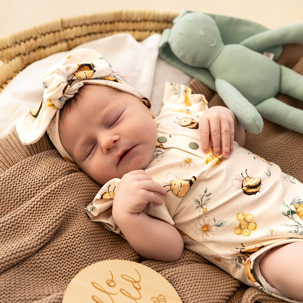 Snuggle Hunny Bodysuit Short Sleeve With Frill - Bumblebees