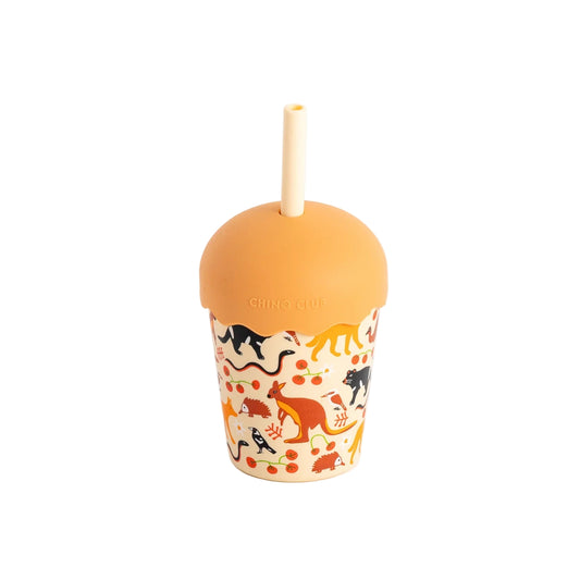 CHINO CLUB MINI SMOOTHIE CUP WITH STRAW | AUSSIE ANIMALS