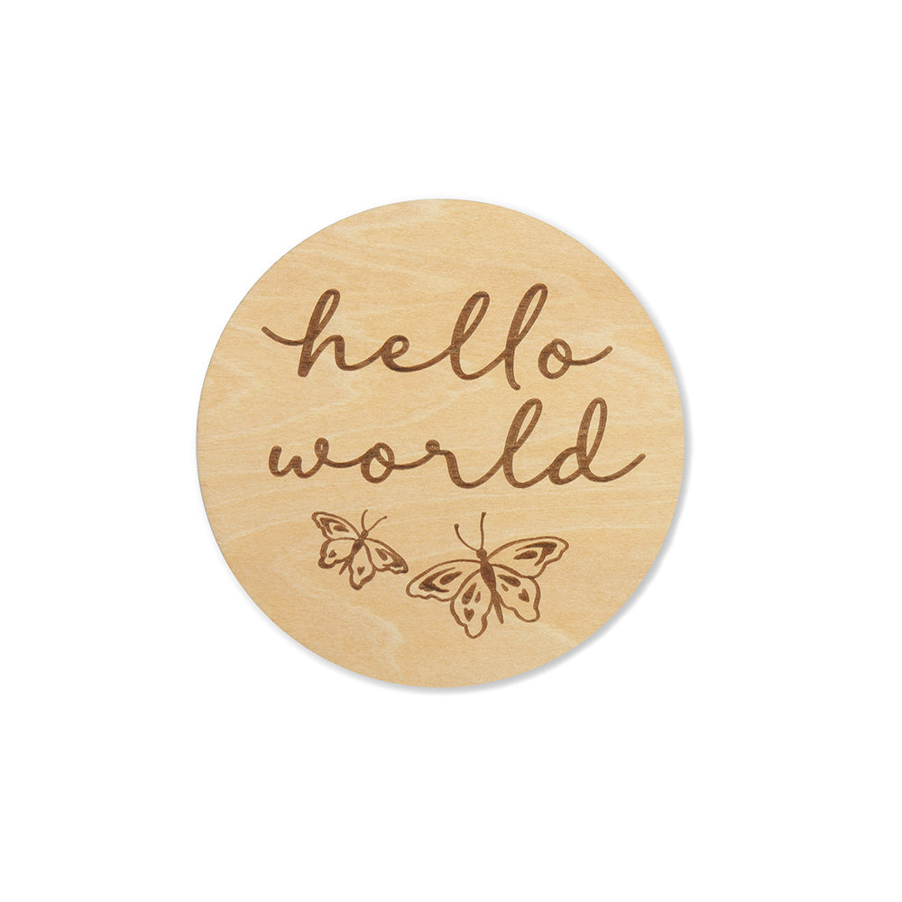 SNUGGLE HUNNY | WOODEN MILESTONE DISCS | BUTTERFLY