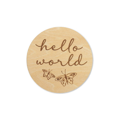 SNUGGLE HUNNY | WOODEN MILESTONE DISCS | BUTTERFLY