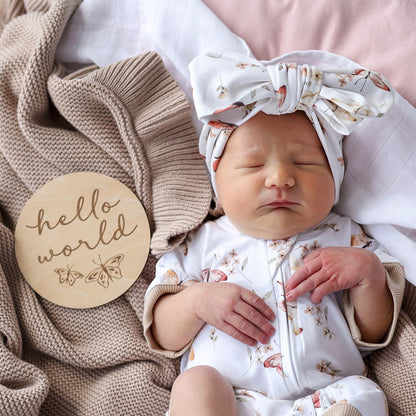 SNUGGLE HUNNY | WOODEN MILESTONE DISCS | BUTTERFLY