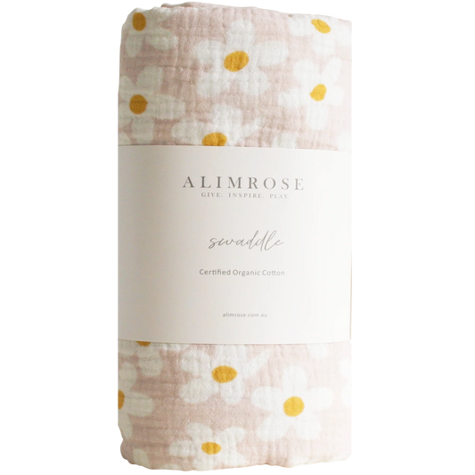 Alimrose Muslin Swaddle - Large Daisies