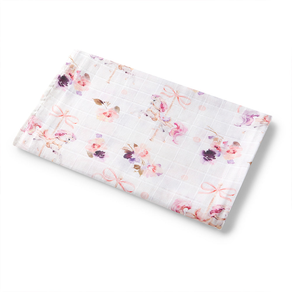 Snuggle Hunny Organic Cotton Muslin Wrap | Carousel