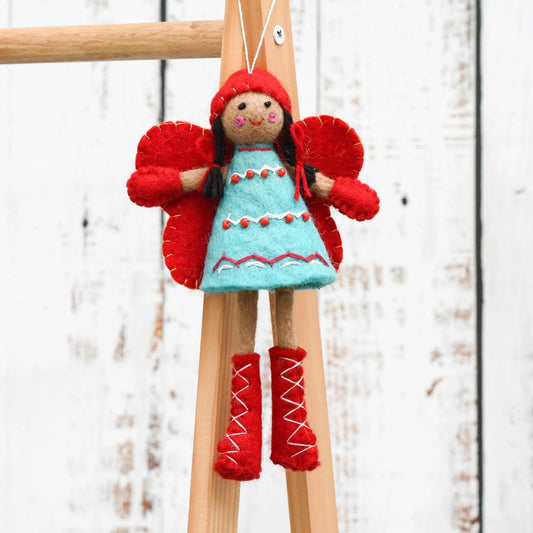 TARA TREASURES | FELT GREETINGS FAIRY | BLUE DRESS