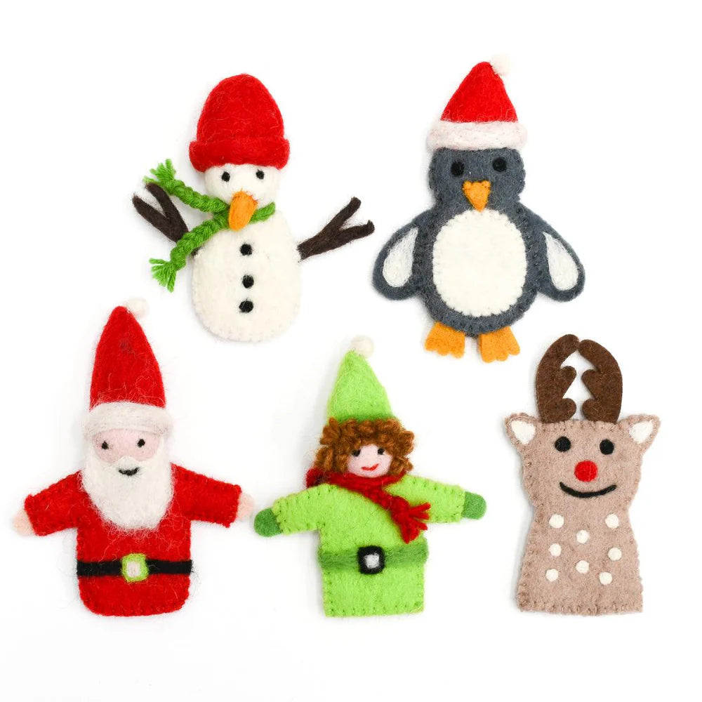 Tara Treasures Finger Puppet Set - Christmas Santa