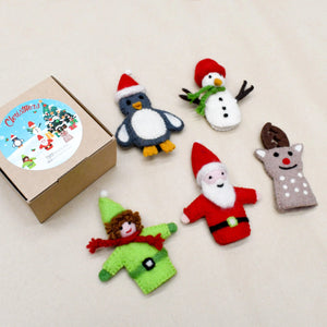 Tara Treasures Finger Puppet Set - Christmas Santa