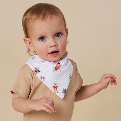 SNUGGLE HUNNY | DRIBBLE BIB | CHRISTMAS PUPS
