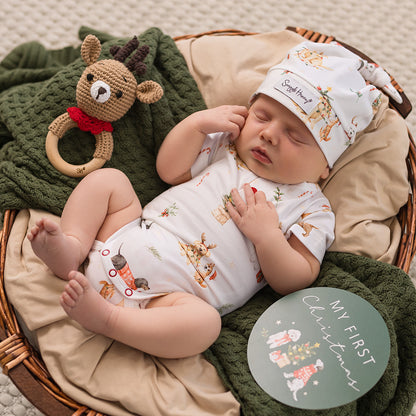 SNUGGLE HUNNY | BODYSUIT SHORT SLEEVE | CHRISTMAS PUPS