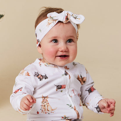 SNUGGLE HUNNY | TOPKNOT HEADBAND | CHRISTMAS PUPS